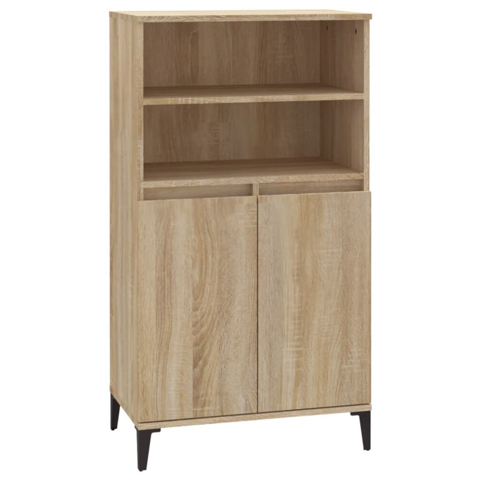 (sonoma oak) vidaXL Highboard Engineered Wood High Sideboard Buffet Cabinet Multi Colours