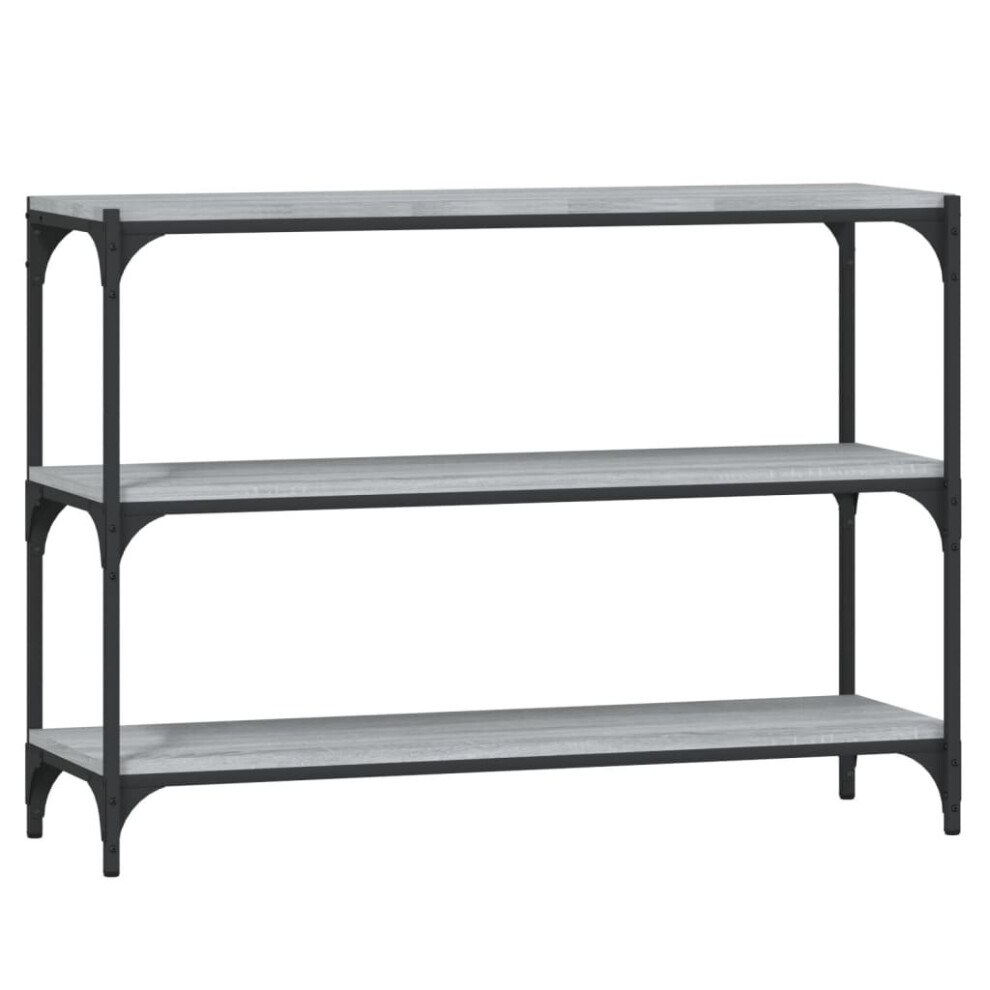 Vidaxl ( Sonoma, 100 X 33 X 70.5 Cm) Book Cabinet Engineered Wood And Steel Media Rack Multi Colours/Sizes Grey