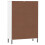 VidaXL (white) vidaXL Solid Wood Bookcase with Metal Legs OSLO Book Storage Multi Colours 7