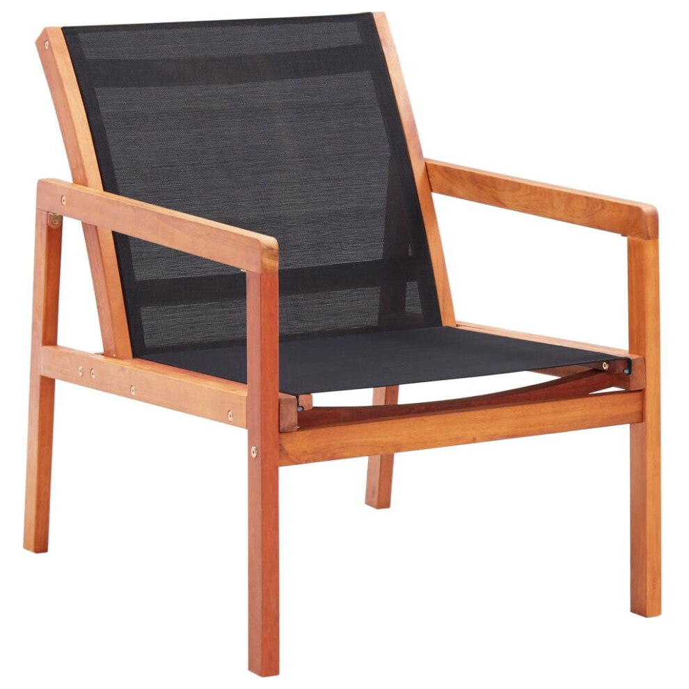 Vidaxl (Without Footrest) Garden Chair Outdoor Chair Seat Balcony Chair Solid Eucalyptus Wood