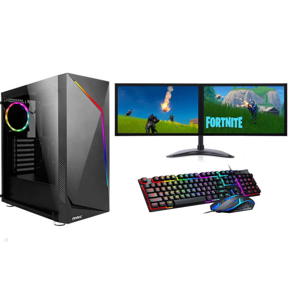 FCS Gaming PC Dual 22" Monitor Setup i7 3770 240 SSD 1TB 16GB Ram GTX 1660-image-OPC-PBBMBXQ-NEW
