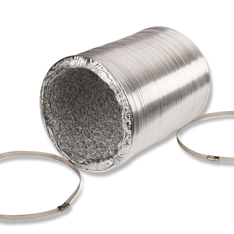(350mm x 10m (14")) Air Ducting Aluminium Foil Flexible Ventilation Fan Duct Extractor