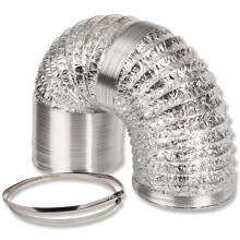 (400mm x 10m (16")) Air Ducting Aluminium Foil Flexible Ventilation Fan Duct Extractor