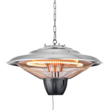 Litecraft Patio Outdoor Ceiling Pendant Heater 1500 Watt - Silver