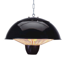 Litecraft Outdoor Ceiling Pendant Patio Heater 1500 Watt - Black