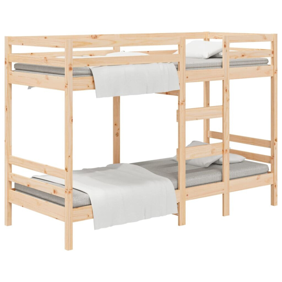 (brown, 90 x 200 cm) vidaXL Solid Wood Pine Bunk Bed Twin Sleeper Loft Bed Base Multi Colours/Sizes