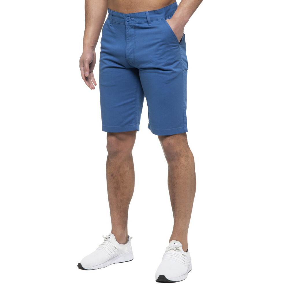 (38, Royal Blue) Enzo Mens Chino Shorts