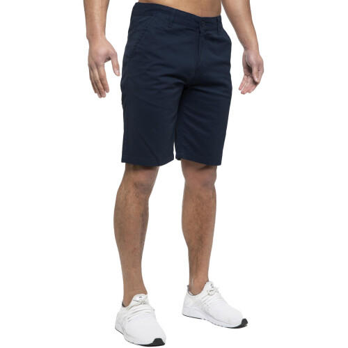 Ze Enzo (34, Navy) Enzo Mens Chino Shorts 1