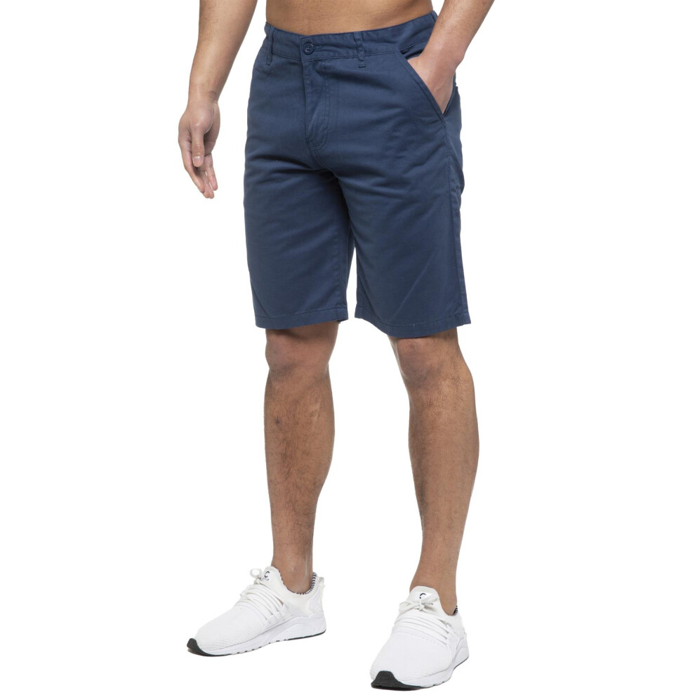 (38, Blue) Enzo Mens Chino Shorts