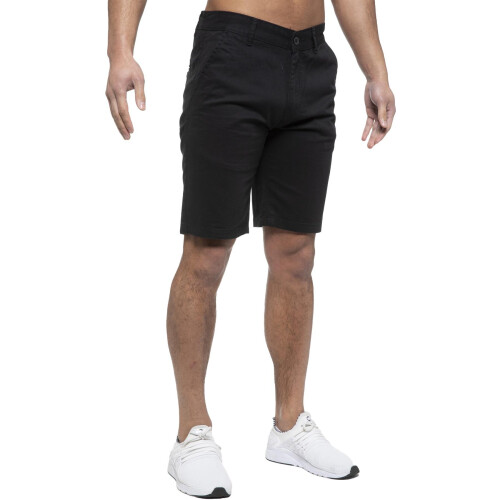 Ze Enzo (40, Black) Enzo Mens Chino Shorts 1