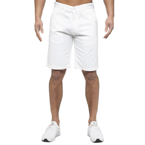 Ze Enzo (40, White) Enzo Mens Chino Shorts 2
