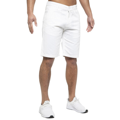 Ze Enzo (40, White) Enzo Mens Chino Shorts 1