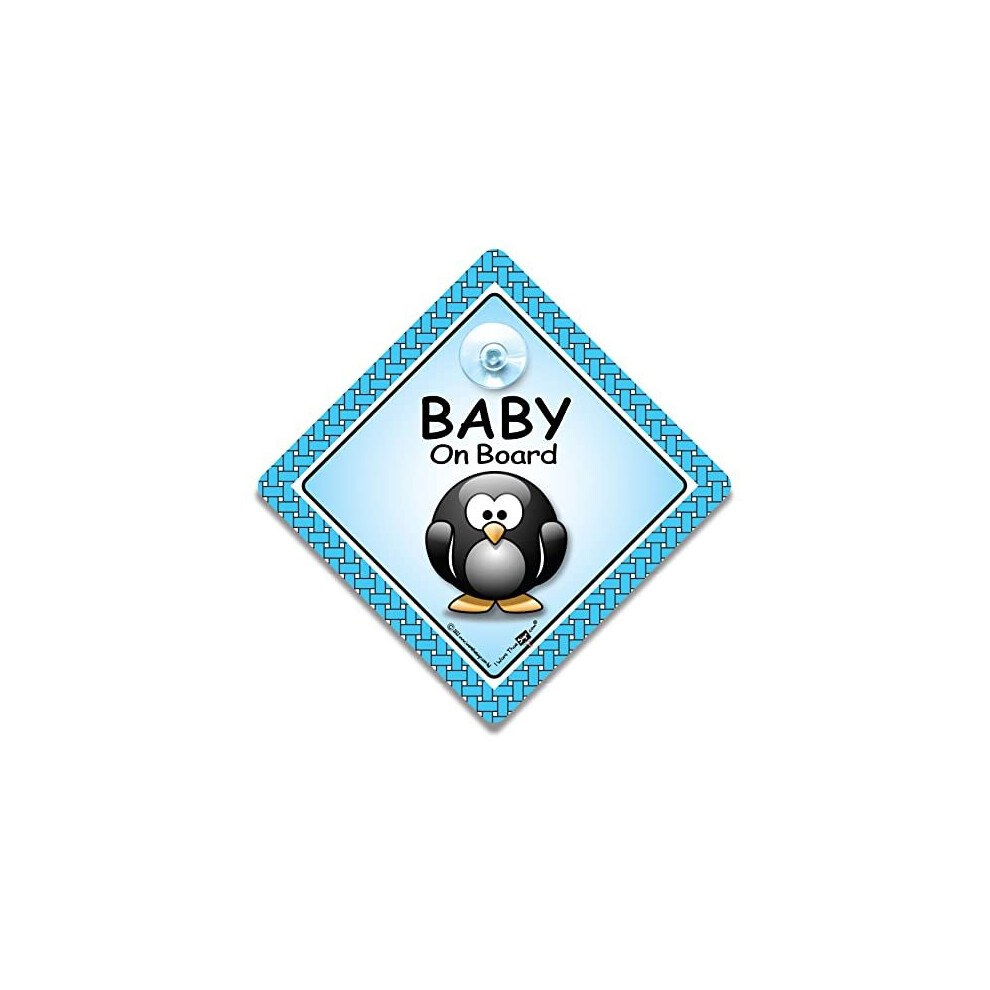 Baby On Board Car Sign, Baby On Board Sign, Penguin, Baby On Board, Baby Sign, Unisex Baby On Board, Grandchild On Board, Decal, Bumper Sticker, Baby Iwantthatsign.com