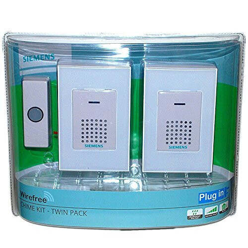 SIEMENS? Wirefree Wireless Twin Doorbell Door Chime Kit Plug in with