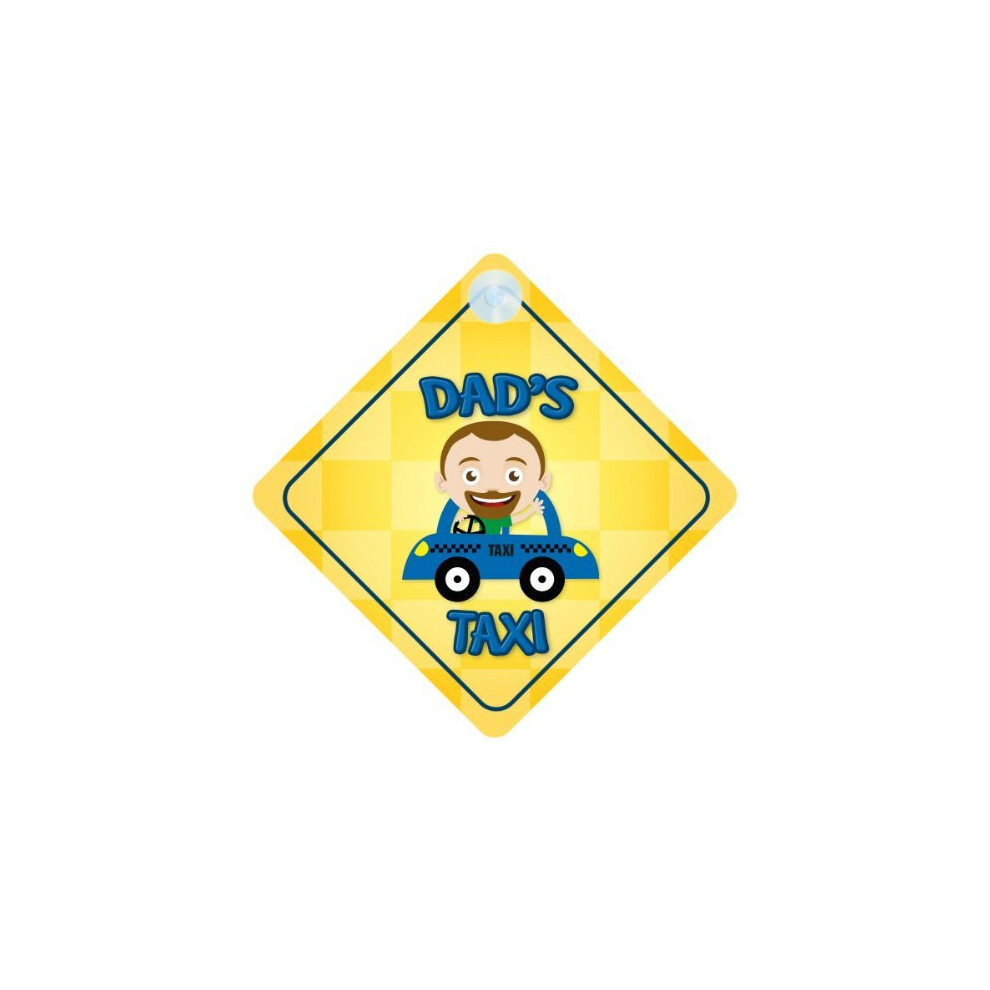 Dad's Taxi Car Sign Funny Novelty Gift/Present Baby On Board Style Sign Qg Ltd