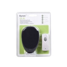 Byron SX-8i Wire Free Wireless Cable Free Portable Door Chime Doorbell Kit ? 8 Bell Tunes Melodies plus Vibrating Alert