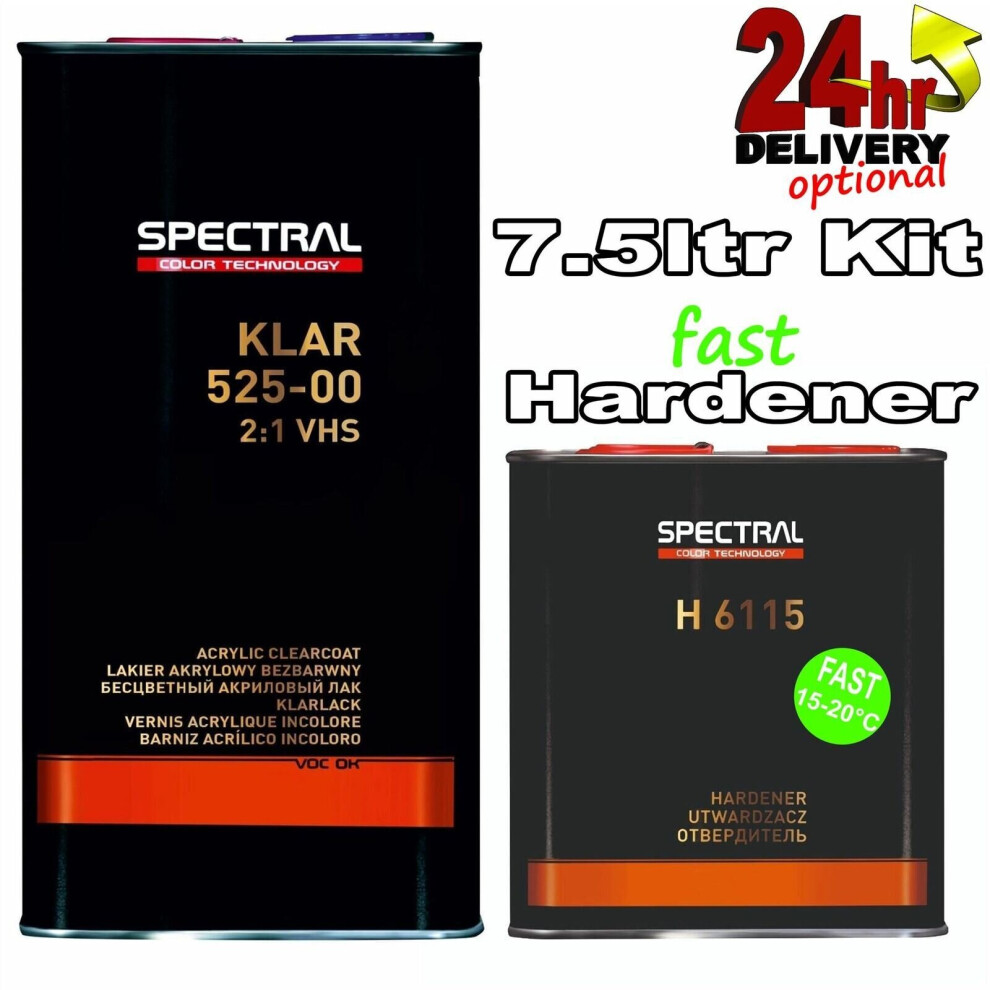 Novol Spectral Klar 525 Vhs Clear Lacquer Kit 7.5Ltr Kit With Fast Hardener 3879180725303