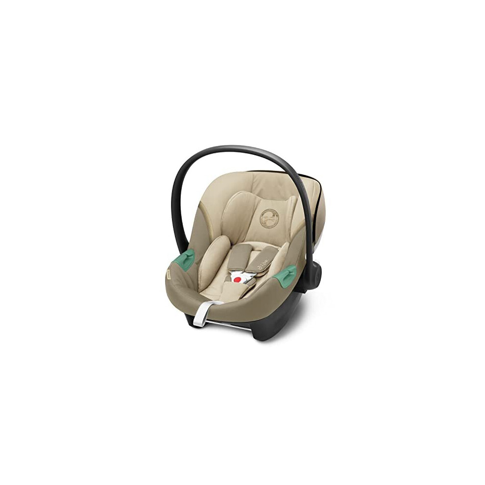 CYBEX car seat Aton S2 i-Size, from birth to approx. 24 months, max. 13 kg, including newborn insert, SensorSafe compatible, Classic Beige