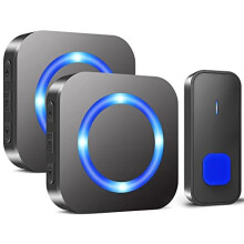SURFOU Wireless Doorbell, Waterproof Twin Plug in Door Bells Cordless Dual Door Chime Bell Battery Operated at 1,300ft Long Range Doorbell Kit with 2