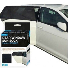 Simply SUN10 Pk2 Rear Window Sun Socks Small Square, Pair of 2, Child Proof, Blocks Up Rays and Heat, Universal Fit