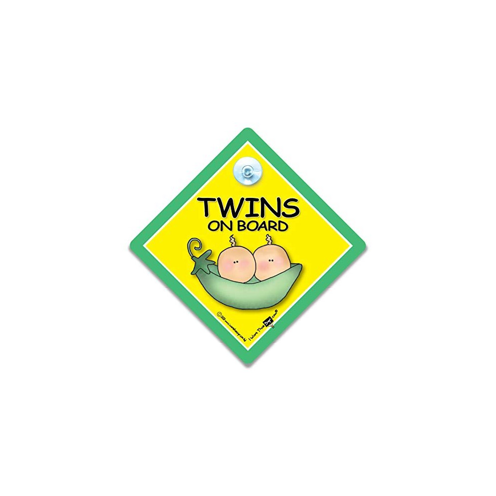Twins On Board, Twins On Board Car Sign, Peapod, Twins On Board Sign, Car Sign, Pea Pod, Baby On Board, Baby On Board, Decal, Bumper Sticker, Green Baby Iwantthatsign.com
