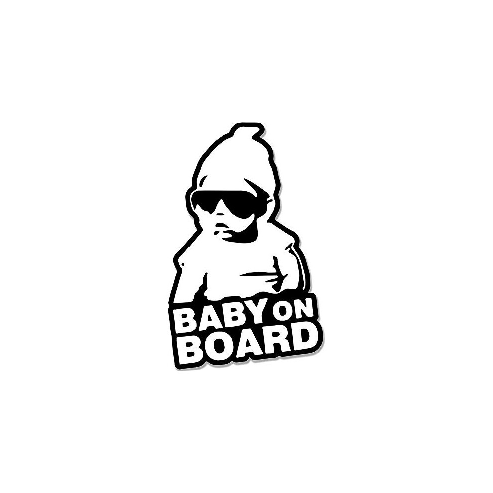 Decal World Baby On Board Sign Vinyl Car Sticker | Single Or 2 Pack | Easy To Apply And Remove | Weatherproof | Funny Cool Novelty (1)