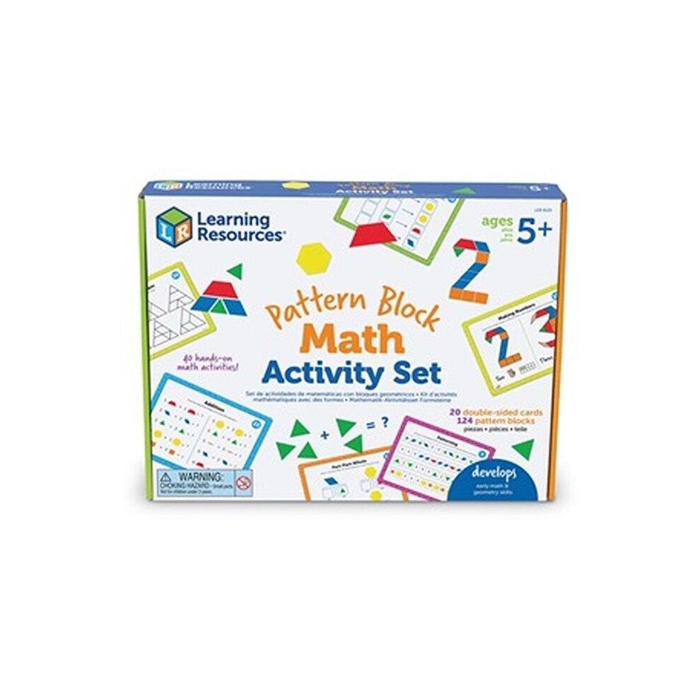 Learning Resources LRNLER6135 Pattern Block Math Activity Set, Multi Color