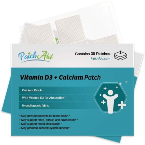 PatchAid, Vitamin D3 + Kalcium Patch , 30 Patchar