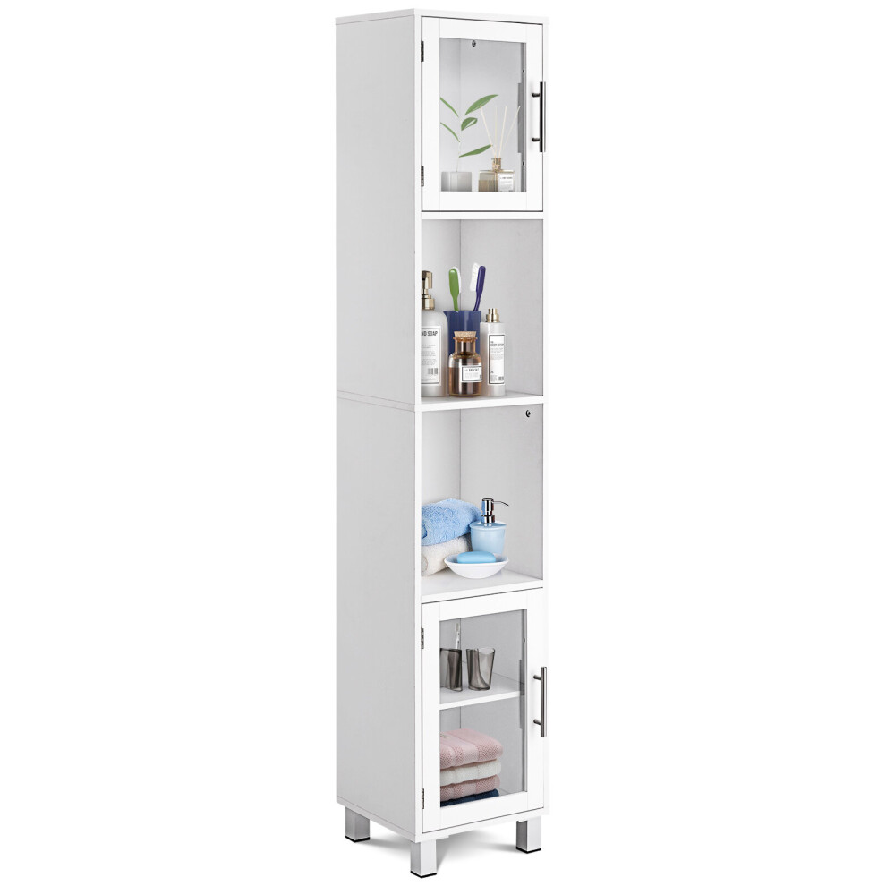 Tall Bathroom Storage Cabinet Freestanding Slim Tower Cabinet