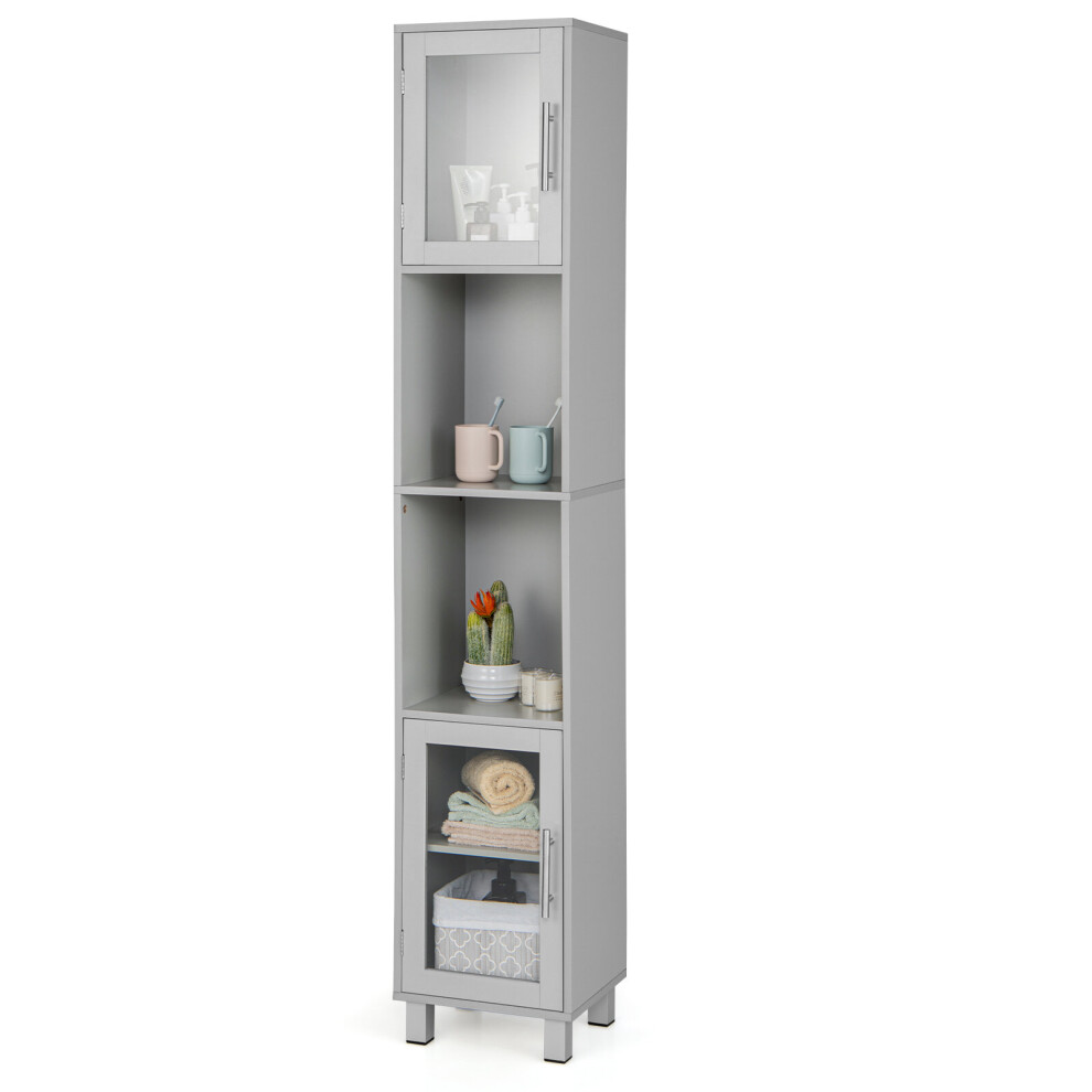 Tall Bathroom Storage Cabinet Freestanding Slim Tower Cabinet