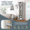 Costway Tall Bathroom Storage Cabinet Freestanding Slim Tower Cabinet 4