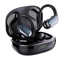 Wireless Earbuds Waterproof Hifi Stereo Earphones With Earhooks Led Digital Display