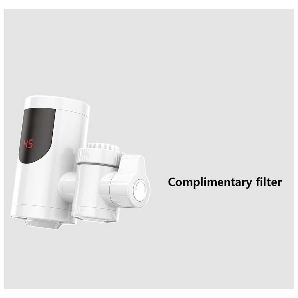(White, Send Filter) Electric Faucet 3 Seconds Without Installation 9331662963787