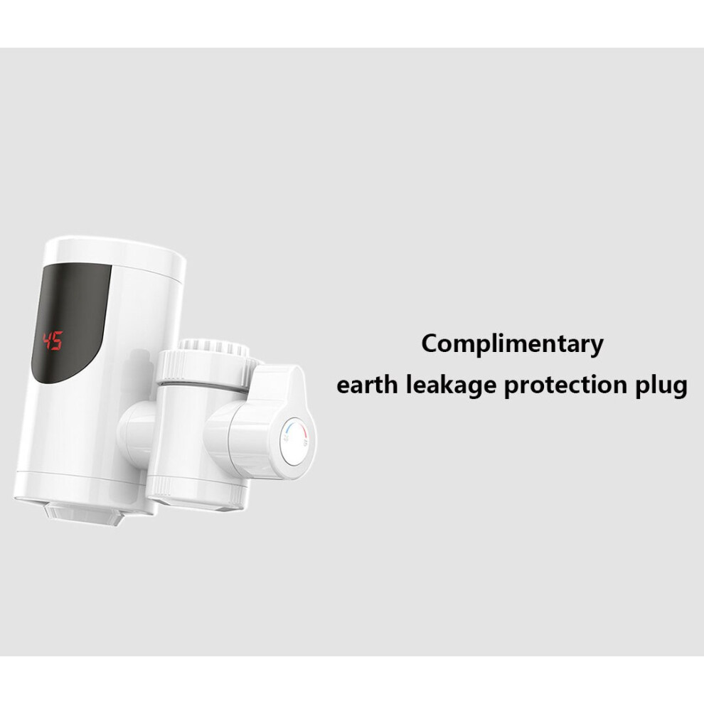 (White, Delivery Of Anti-Leakage Protection Plug) Electric Faucet 3 Seconds Without Installation 9331662963756