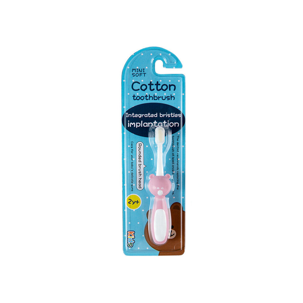 (pink) New children's toothbrush Soft bristle toothbrush