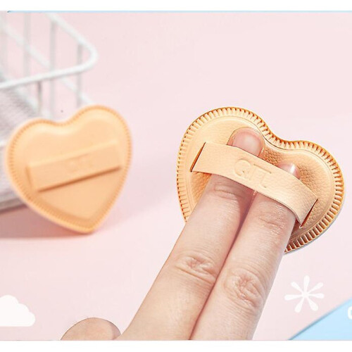 Reusable Makeup Puff Heart Shaped Makeup Sponges Cosmetic Tool With Storage Box 2