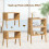 Costway 2pcs Stackable Side Table Bamboo Table Sturdy Waterproof Nightstand 5