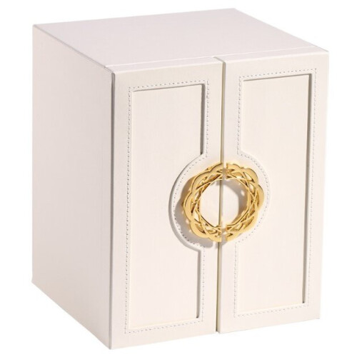 (Off-white) Jewellery box with double doors 5layers waterproof