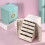 (Pink) Jewellery box with double doors 5layers waterproof 2