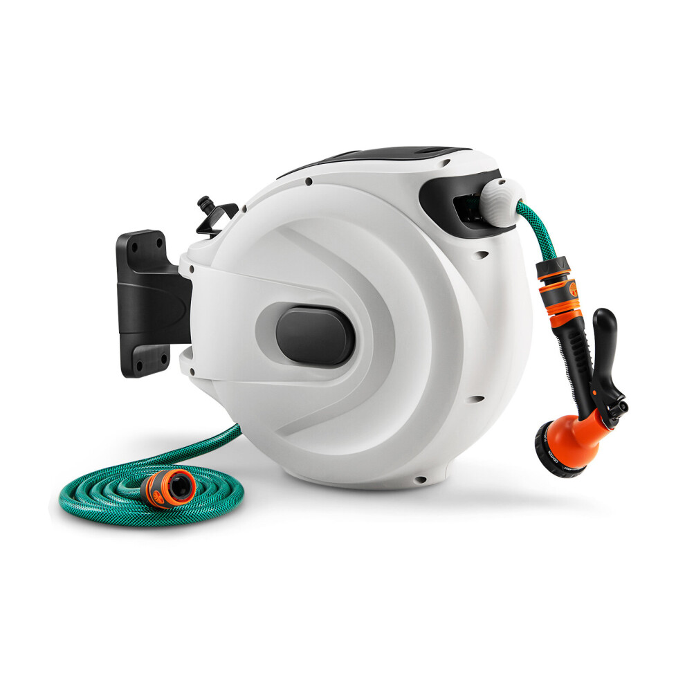 180˚ Swivel Bracket Retractable Garden Hose Reel Lockable Hose Reel