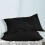 (Black, 2 x Pillow Cases) Plain Duvet Quilt Cover Bedding Set Microfiber Plain Pillowcases Pair 2