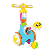 TOMY Toomies Pic and Pop Push Along Baby Toy | Toddler Ball Popper With Ball Launcher And Collector | Suitable For 18 Months, 2 and 3 Year Old Boys