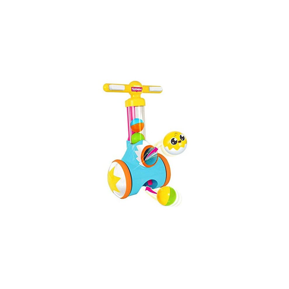 TOMY Toomies Pic and Pop Push Along Baby Toy | Toddler Ball Popper With Ball Launcher And Collector | Suitable For 18 Months, 2 and 3 Year Old Boys