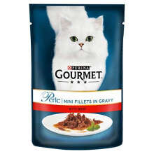 Purina Gourmet Perle Wet Cat Food Mini Fillets in Gravy Mini Fillets, 85 g x 26