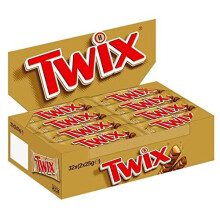 Mars Twix Twin Chocolate Standard Bar - 50 g x Pack of 32