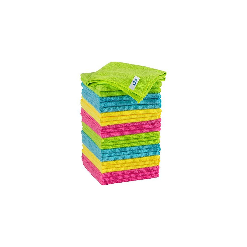MR.SIGA Microfibre Cleaning Cloth, Pack of 24, Size:12.6" x 12.6