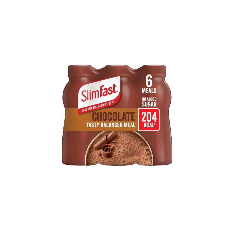 SlimFast Ready To Drink Chocolate Flavour Shake, 6 x 325ml
