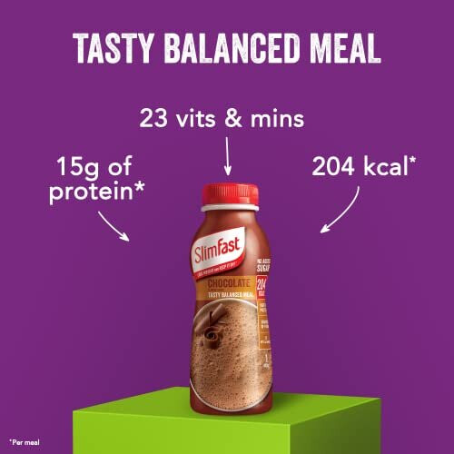 SlimFast SlimFast Ready To Drink Chocolate Flavour Shake, 6 x 325ml 2
