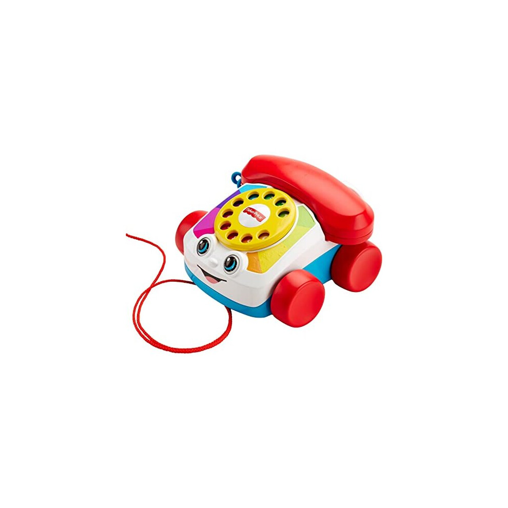 Fisher-Price Chatter Telephone, Infant and Toddler Pull Toy Phone for Walking and Pretend Play, Ages 12 Months+, FGW66