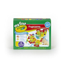 CRAYOLA Washable Finger Paints (6 Pack), Toddler Arts & Crafts Supplies, Gifts for Kids, Ages 1, 2, 3